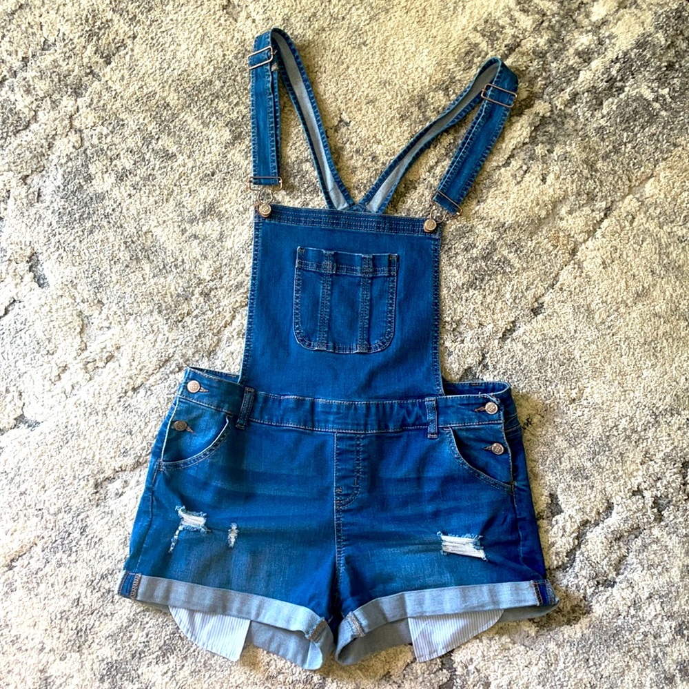 Denim Short Overalls - Blue Women Jeans Overalls